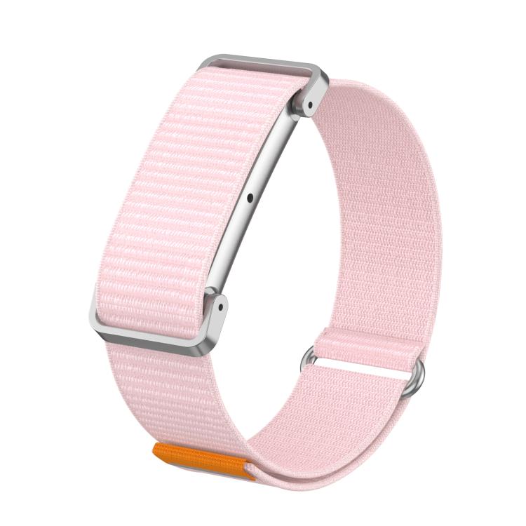 Metal Case Hybrid Feather Light Nylon Hook and Loop Fastener Watch Band, For Google Fitbit Air