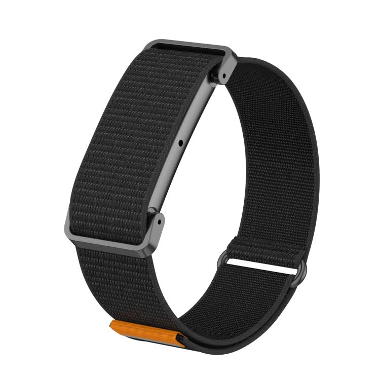 Metal Case Hybrid Feather Light Nylon Hook and Loop Fastener Watch Band, For Google Fitbit Air