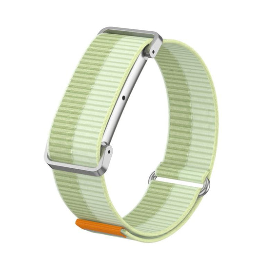 Metal Case Hybrid Nylon Hook and Loop Fastener Watch Band, For Google Fitbit Air
