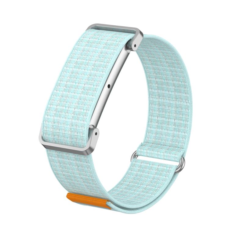 Metal Case Hybrid Nylon Hook and Loop Fastener Watch Band, For Google Fitbit Air