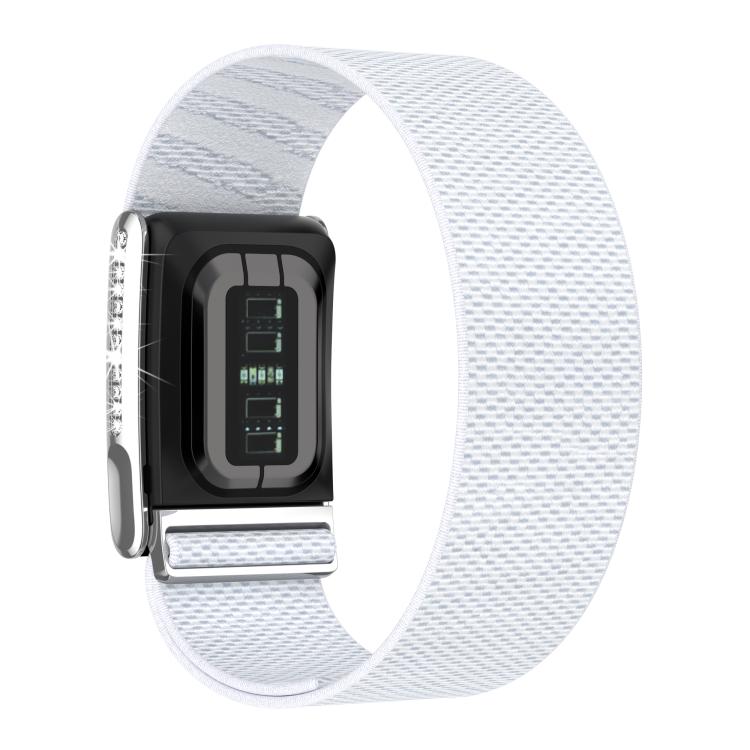 Single-Row Diamond Elastic Nylon Watch Band, For WHOOP 5.0 Electrocardiogram