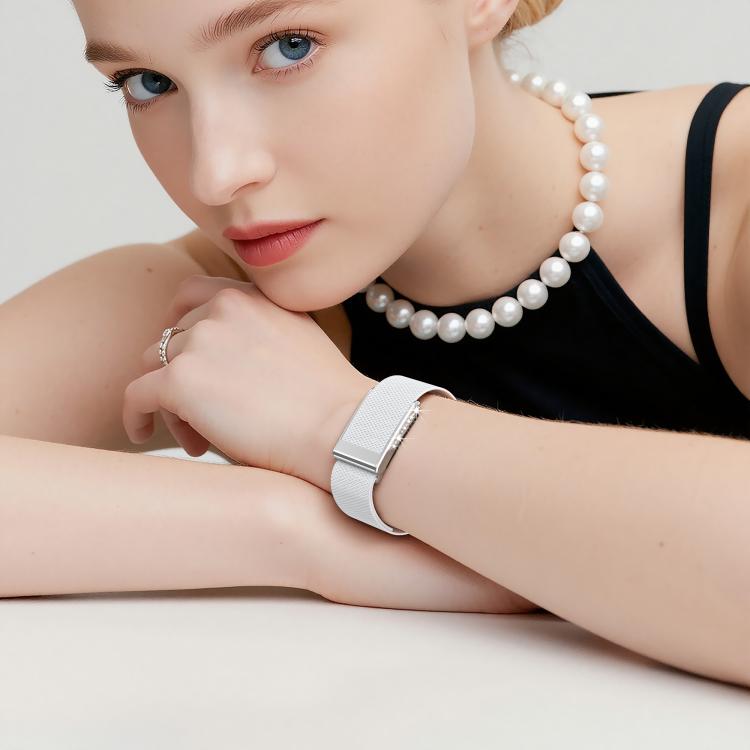 Single-Row Diamond Elastic Nylon Watch Band, For WHOOP 5.0 Electrocardiogram