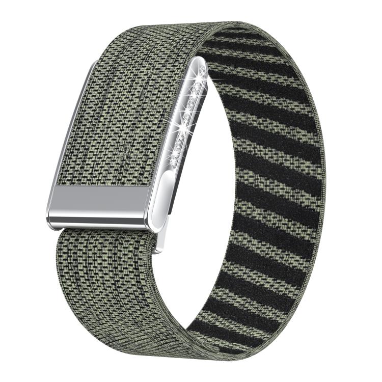 Single-Row Diamond Elastic Nylon Watch Band, For WHOOP 5.0 Electrocardiogram