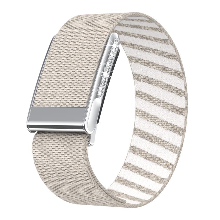 Single-Row Diamond Elastic Nylon Watch Band, For WHOOP 5.0 Electrocardiogram