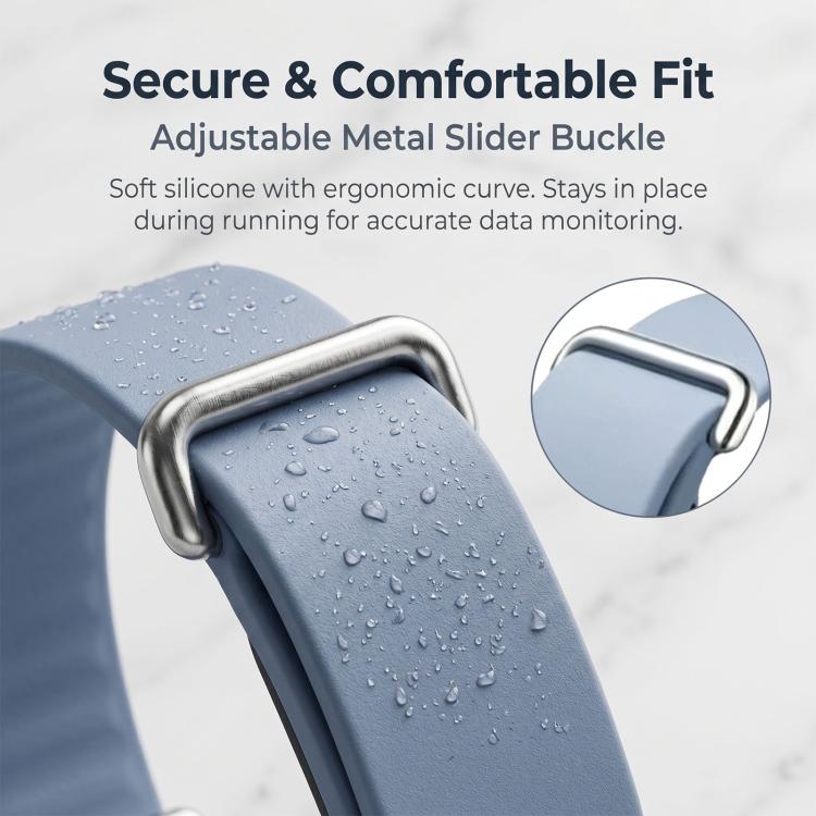 Solid Color Single Lap Silicone Loop Watch Band, For Google Fitbit Air