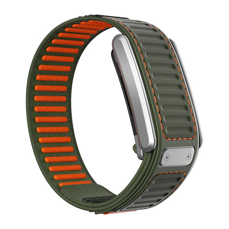 Quick Dry Two Color Nylon Hybrid Silicone Watch Watch Band, For WHOOP 5.0 Electrocardiogram, For WHOOP 5.0 Regular
