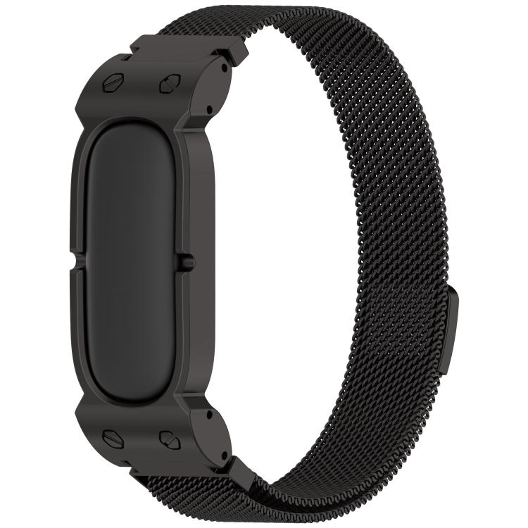 Metal Case Integrated Milanese Magnetic Stainless Steel Watch Band, For Google Fitbit Air