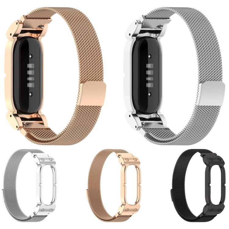 Metal Case Integrated Milanese Magnetic Stainless Steel Watch Band, For Google Fitbit Air