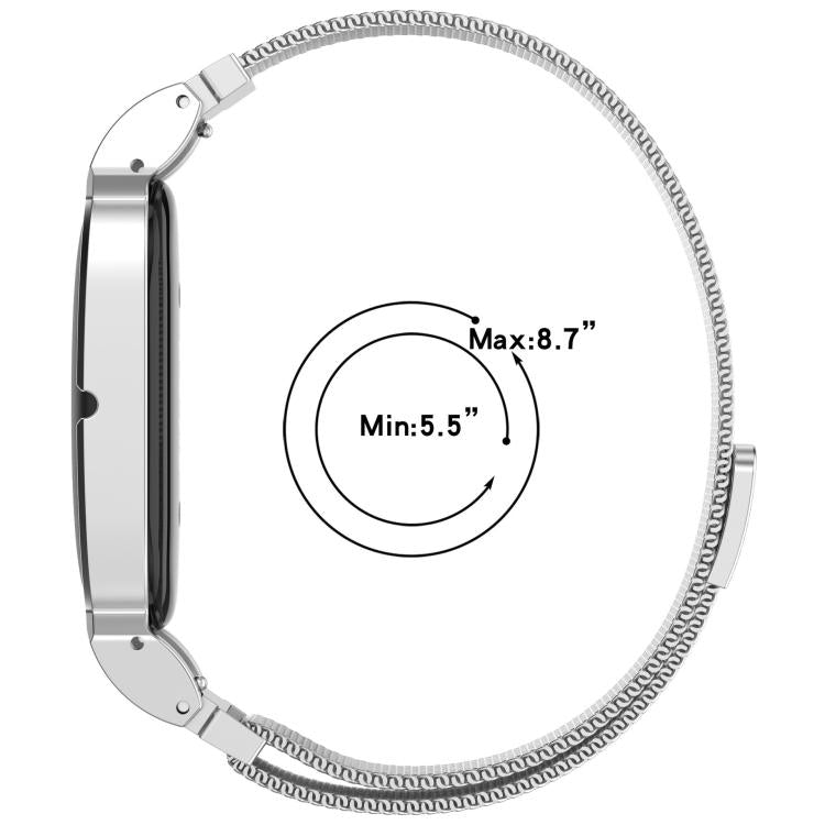 Metal Case Integrated Milanese Magnetic Stainless Steel Watch Band, For Google Fitbit Air