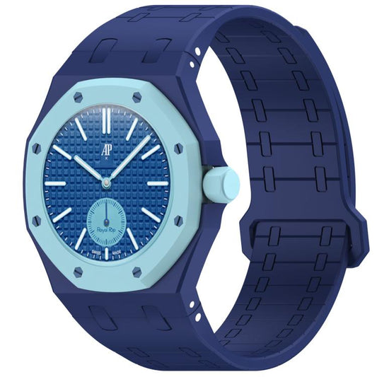 Integrated Three O Clock Side Magnetic Silicone Watch Band, For Swatch Royal Pop