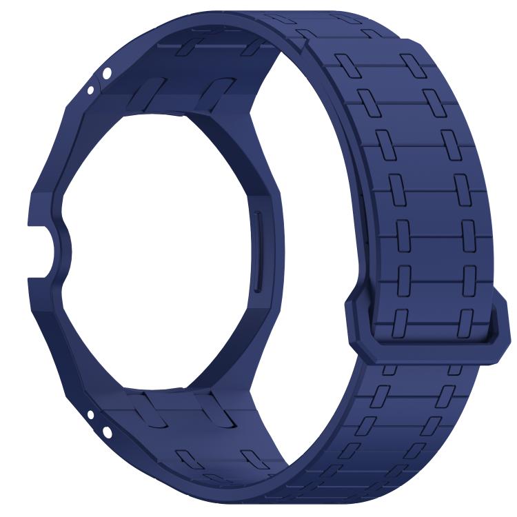 Integrated Three O Clock Side Magnetic Silicone Watch Band, For Swatch Royal Pop