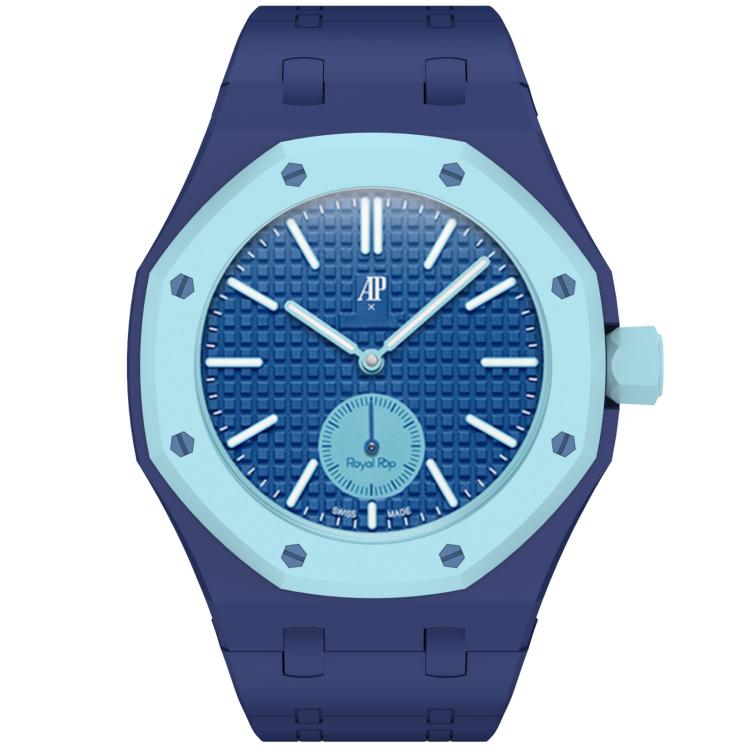 Integrated Three O Clock Side Magnetic Silicone Watch Band, For Swatch Royal Pop