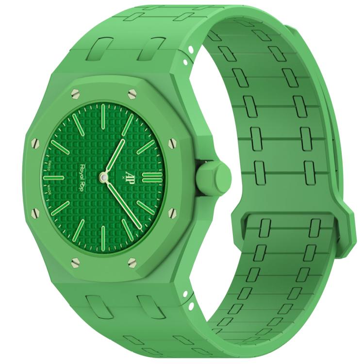 Integrated Three O Clock Side Magnetic Silicone Watch Band, For Swatch Royal Pop
