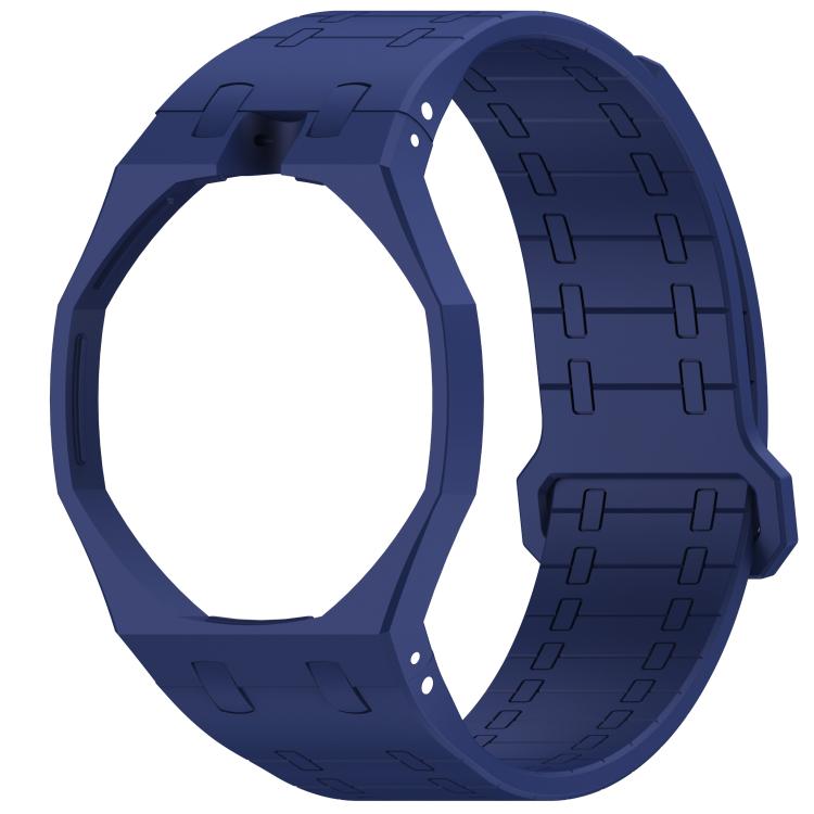 Integrated Twelve O Clock Side Magnetic Silicone Watch Band, For Swatch Royal Pop