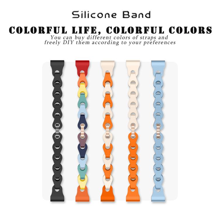 Transparent PC Case Hybrid Stylish Hollow Silicone Bracelet Watch Band, For Google Fitbit Air