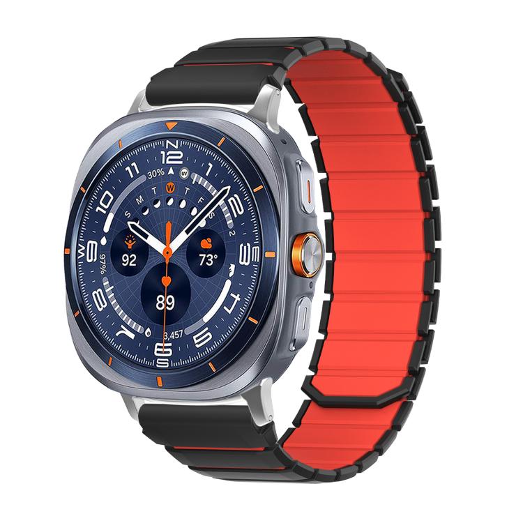 Two Color Magnetic Silicone Watch Band, For Galaxy Watch Ultra 2026-2024, For Galaxy Watch9/8/9 Classic/8 Classic