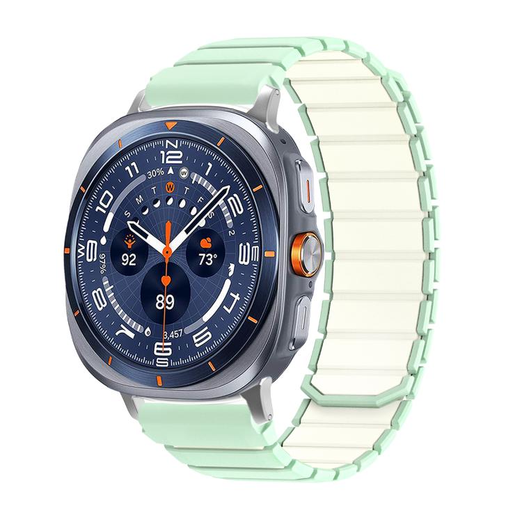 Two Color Magnetic Silicone Watch Band, For Galaxy Watch Ultra 2026-2024, For Galaxy Watch9/8/9 Classic/8 Classic