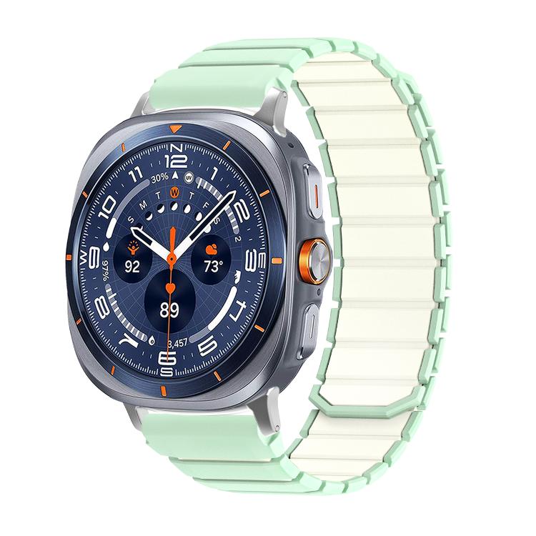 Two Color Magnetic Silicone Watch Band, For Galaxy Watch Ultra 2026-2024, For Galaxy Watch9/8/9 Classic/8 Classic
