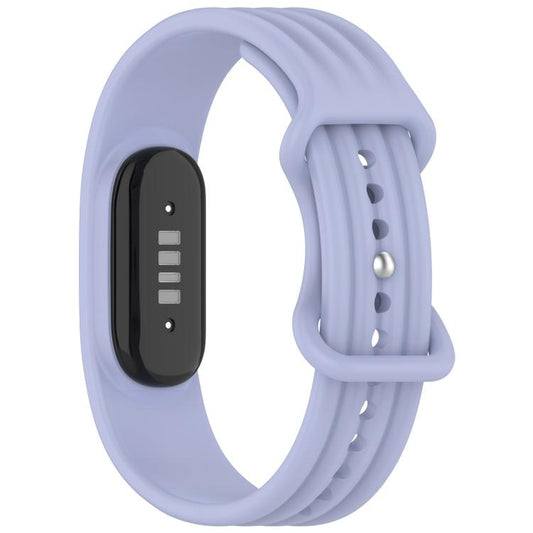 Vertical Texture Butterfly Buckle Solid Color Silicone Watch Band, For Google Fitbit Air