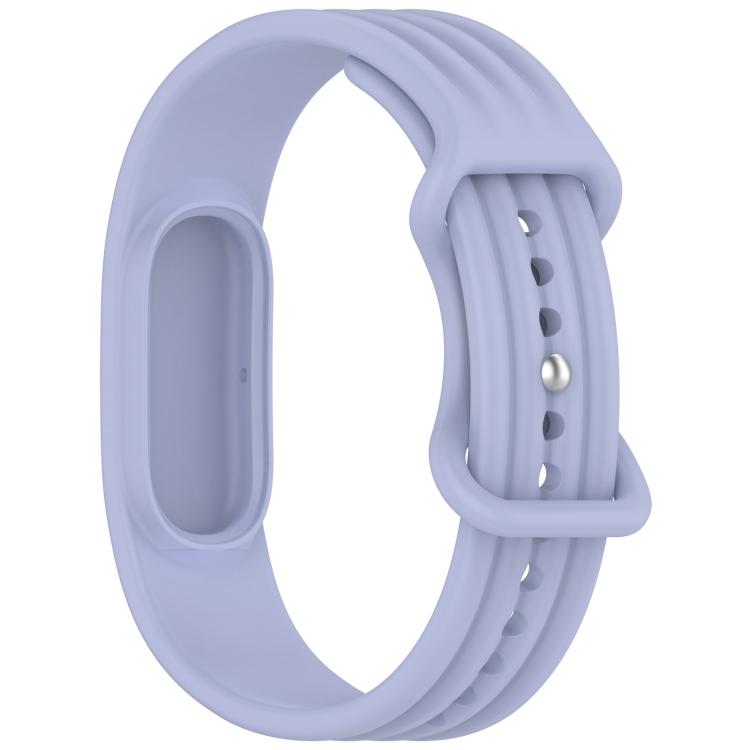Vertical Texture Butterfly Buckle Solid Color Silicone Watch Band, For Google Fitbit Air