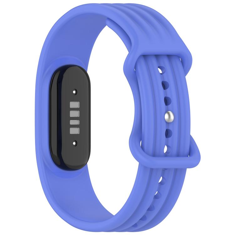 Vertical Texture Butterfly Buckle Solid Color Silicone Watch Band, For Google Fitbit Air