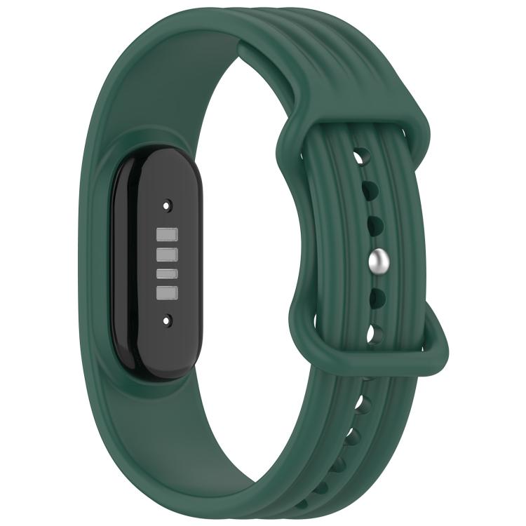 Vertical Texture Butterfly Buckle Solid Color Silicone Watch Band, For Google Fitbit Air