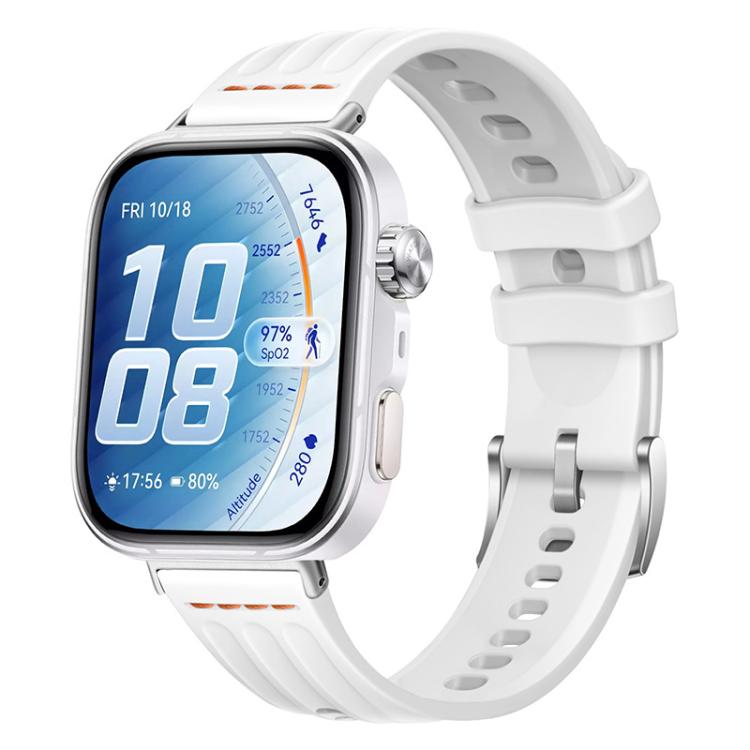One Line Triple Loop Design Solid Color Silicone Watch Band, For Huawei Watch Fit 5 / Fit 5 Pro / Fit 4