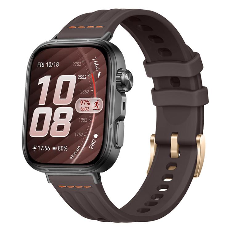 One Line Triple Loop Design Solid Color Silicone Watch Band, For Huawei Watch Fit 5 / Fit 5 Pro / Fit 4