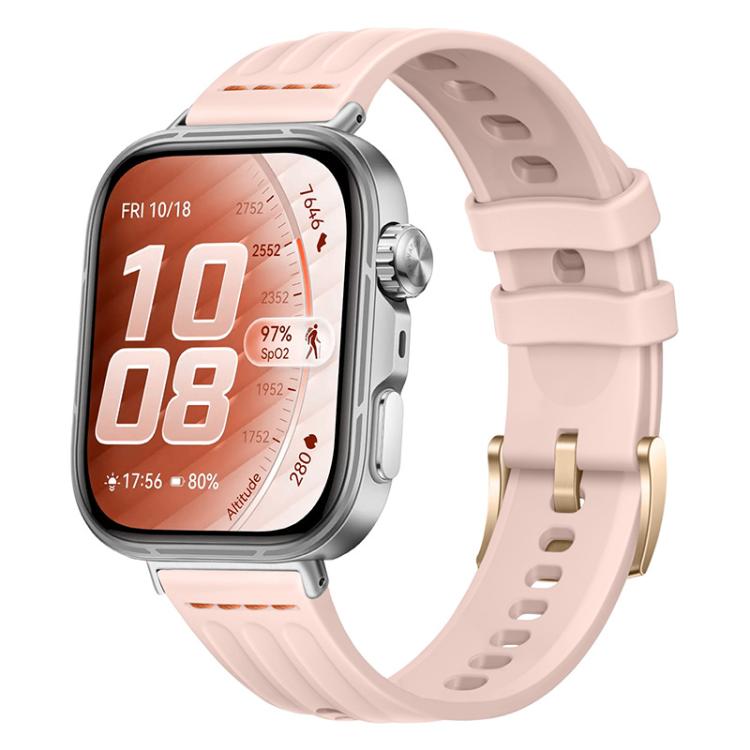 One Line Triple Loop Design Solid Color Silicone Watch Band, For Huawei Watch Fit 5 / Fit 5 Pro / Fit 4