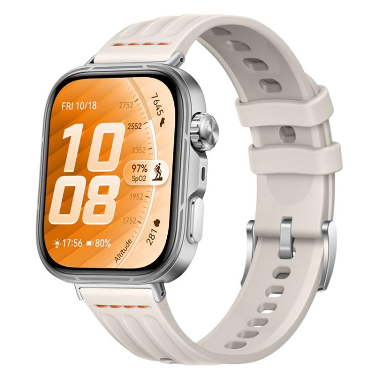 One Line Triple Loop Design Solid Color Silicone Watch Band, For Huawei Watch Fit 5 / Fit 5 Pro / Fit 4