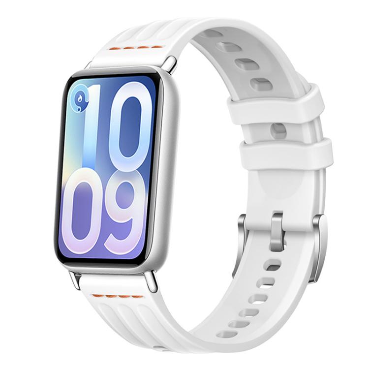 One Line Triple Loop Design Solid Color Silicone Watch Band, For Xiaomi Band 10 Pro / Redmi Watch 6 / 5