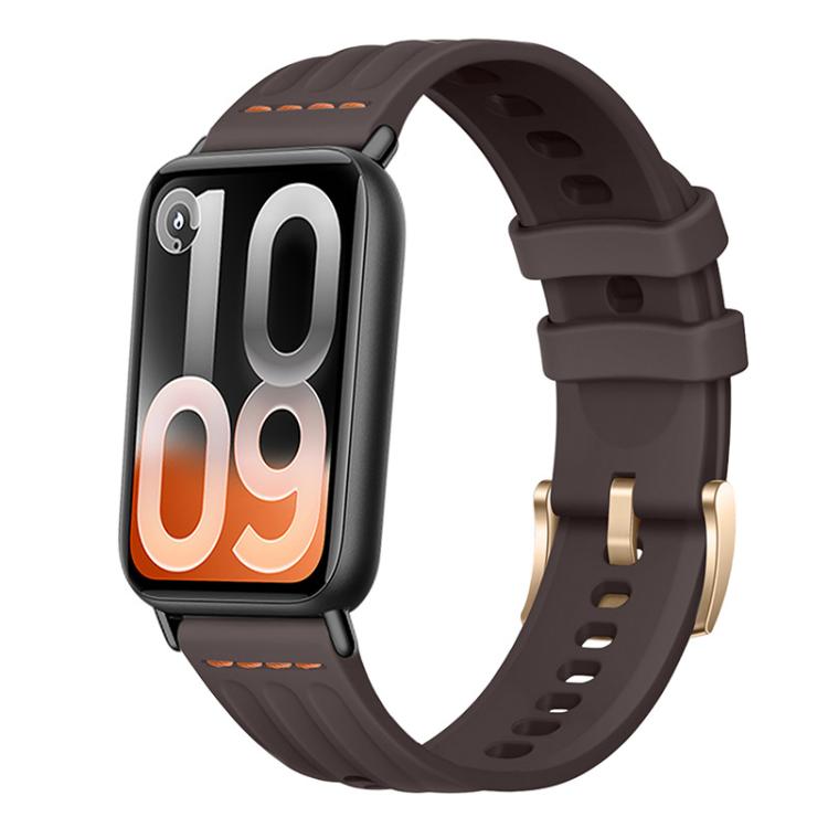 One Line Triple Loop Design Solid Color Silicone Watch Band, For Xiaomi Band 10 Pro / Redmi Watch 6 / 5