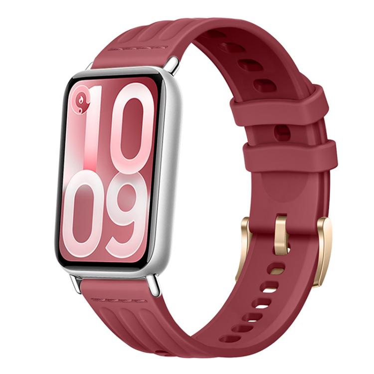 One Line Triple Loop Design Solid Color Silicone Watch Band, For Xiaomi Band 10 Pro / Redmi Watch 6 / 5