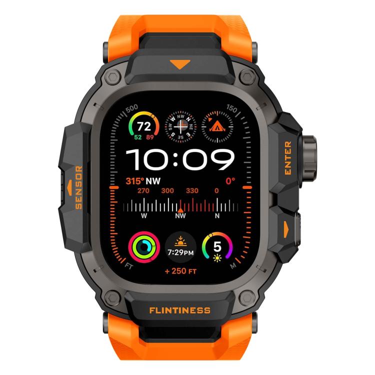 Metal Connector Case Integrated TPU Watch Band, For Apple Watch Ultra3 / Ultra2 / Ultra 49mm