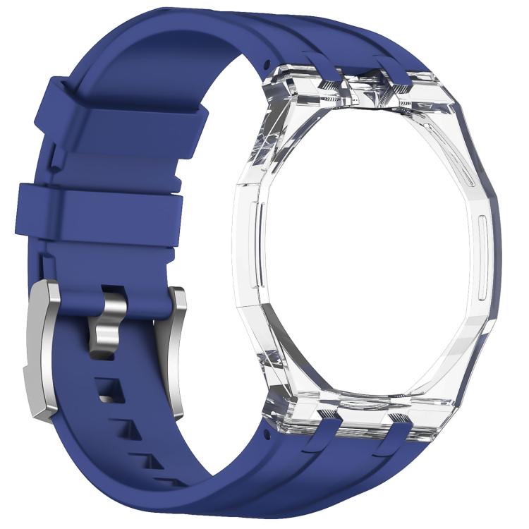 Twelve O Clock Direction Clear Plastic Case Integrated Silicone Watch Band, For Swatch Royal Pop