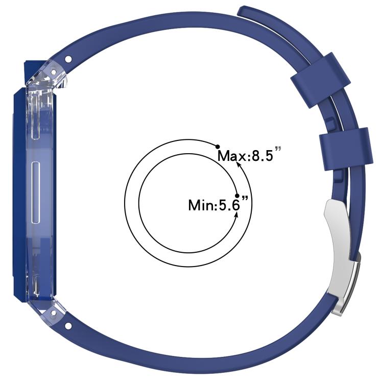 Twelve O Clock Direction Clear Plastic Case Integrated Silicone Watch Band, For Swatch Royal Pop