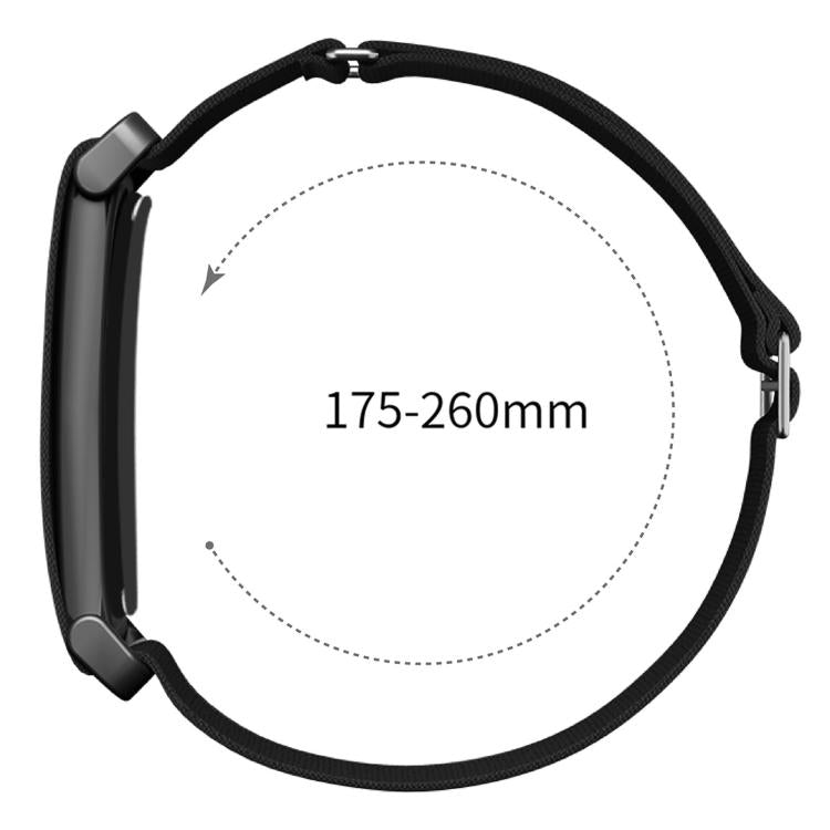 Metal Frame Eight-Shaped Buckle Nylon Elastic Watch Band, For Google Fitbit Air