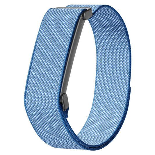 Metal Frame Grid Texture Nylon Hook And Loop Fastener Watch Band, For Google Fitbit Air