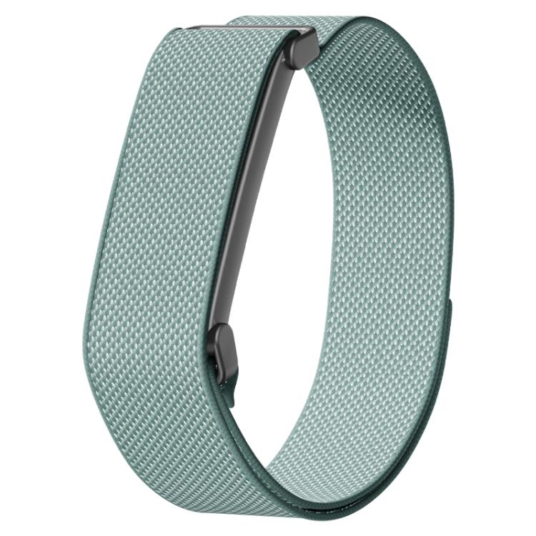 Metal Frame Grid Texture Nylon Hook And Loop Fastener Watch Band, For Google Fitbit Air