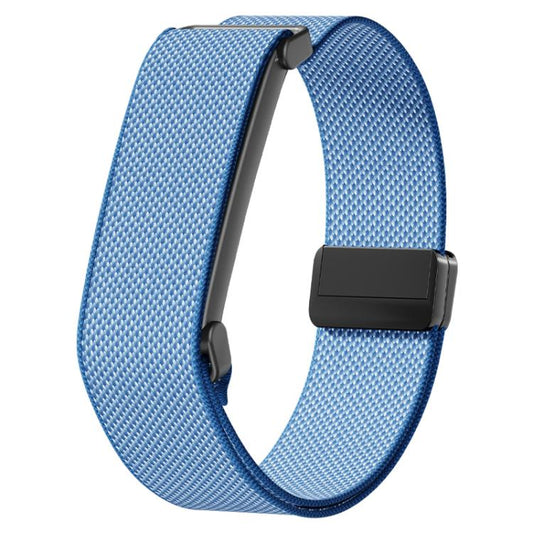 Metal Frame Grid Texture Magnetic Clasp Nylon Elastic Watch Band, For Google Fitbit Air