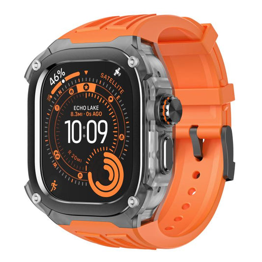Metal Frame Integrated Solid Color Silicone Watch Band, For Apple Watch Ultra 3 / 2 / 1 49mm