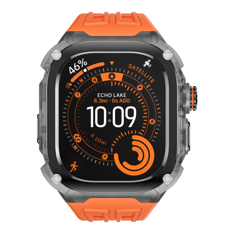 Metal Frame Integrated Solid Color Silicone Watch Band, For Apple Watch Ultra 3 / 2 / 1 49mm