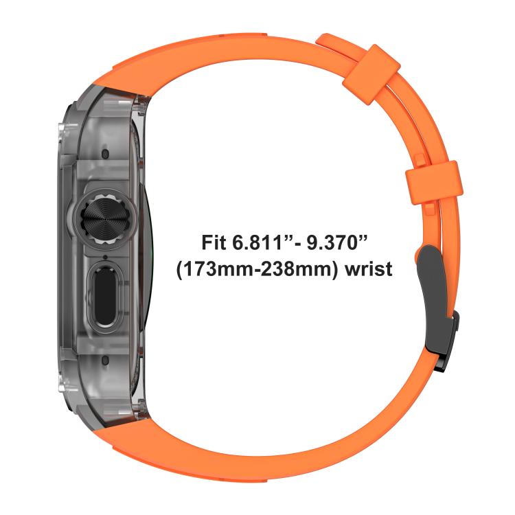 Metal Frame Integrated Solid Color Silicone Watch Band, For Apple Watch Ultra 3 / 2 / 1 49mm