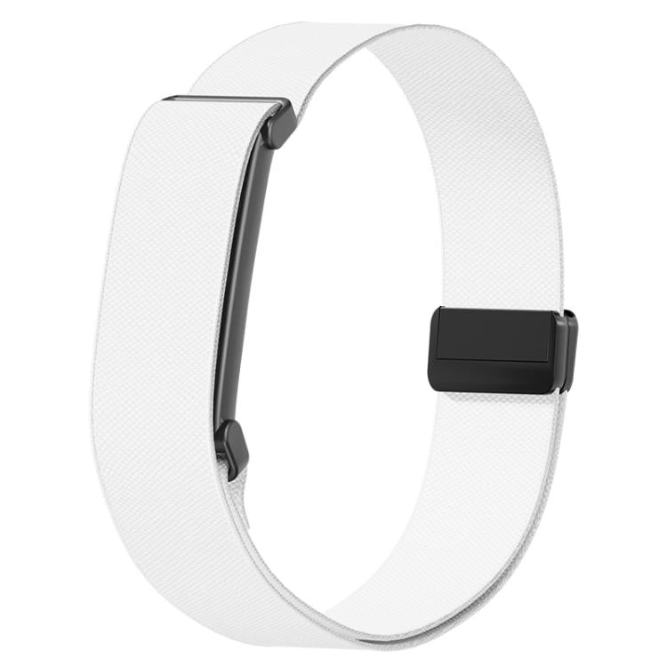 Metal Frame Magnetic Clasp Nylon Elastic Arm Band, For Google Fitbit Air