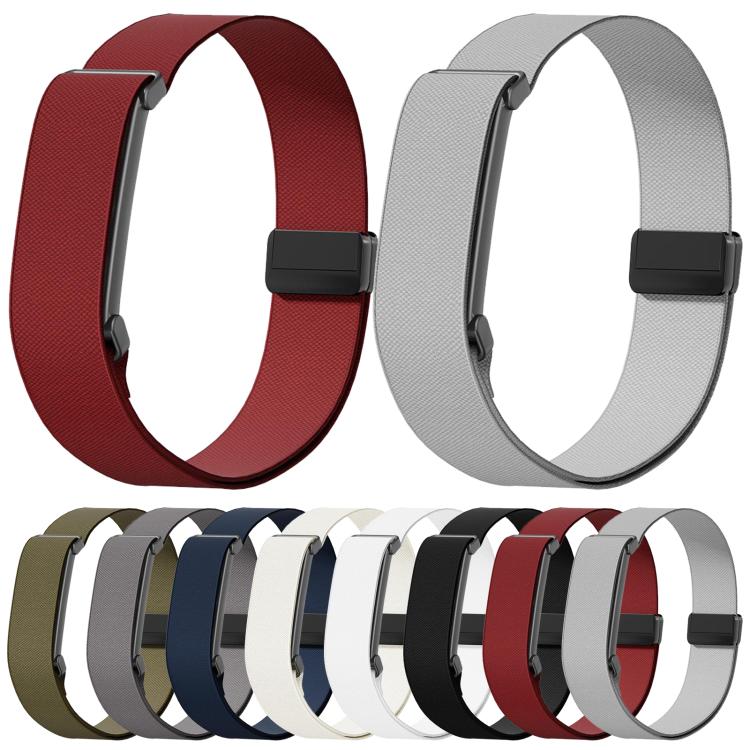 Metal Frame Magnetic Clasp Nylon Elastic Arm Band, For Google Fitbit Air