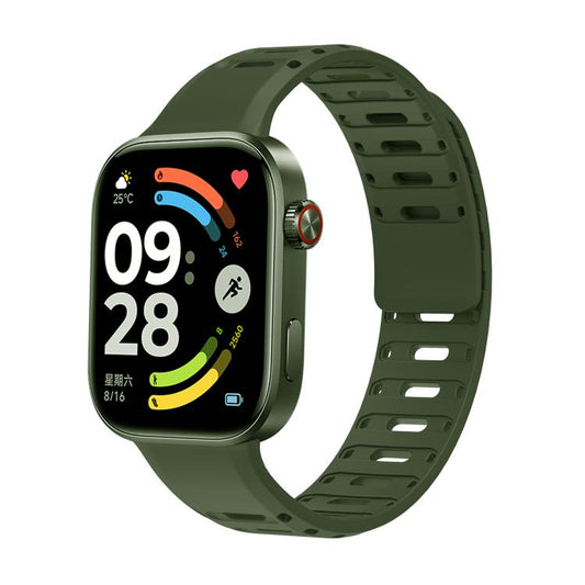 Nail Buckle Magnetic Two Color Silicone Watch Band, For Xiaomi Band 10 Pro / Redmi Watch 6 / 5