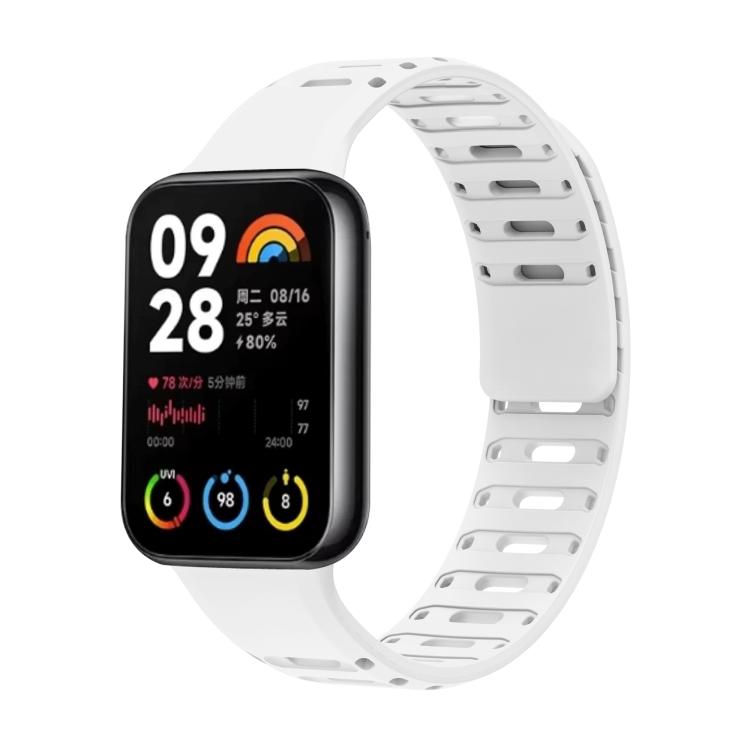 Nail Buckle Magnetic Two Color Silicone Watch Band, For Xiaomi Band 10 Pro / Redmi Watch 6 / 5