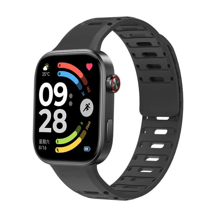 Nail Buckle Magnetic Two Color Silicone Watch Band, For Xiaomi Band 10 Pro / Redmi Watch 6 / 5