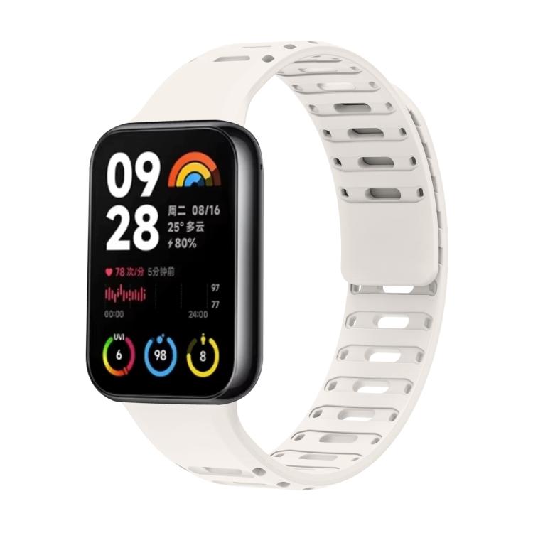 Nail Buckle Magnetic Two Color Silicone Watch Band, For Xiaomi Band 10 Pro / Redmi Watch 6 / 5