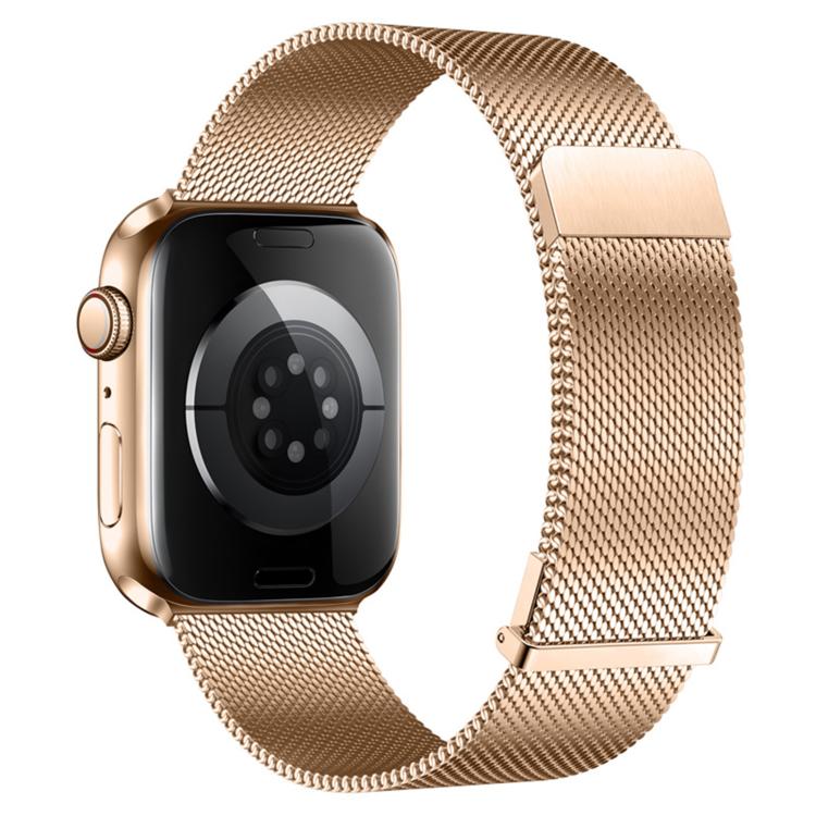 Plain Two-Section Dual Magnetic Milanese Metal Watch Band, For Apple Watch 46mm / 49mm / 45mm / 44mm, For Apple Watch 42mm / 41mm / 40mm / 38mm